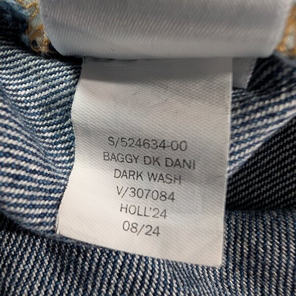 GAP Baggy Blue Jeans Mid Rise Size 4 / 27R S Relaxed Wide Leg Denim - Picture 9 of 9